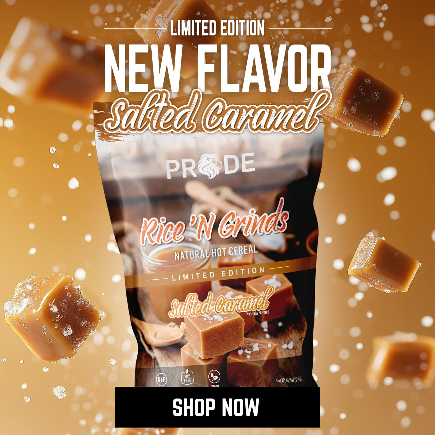 Salted Caramel Rice 'N Grinds - Now Available